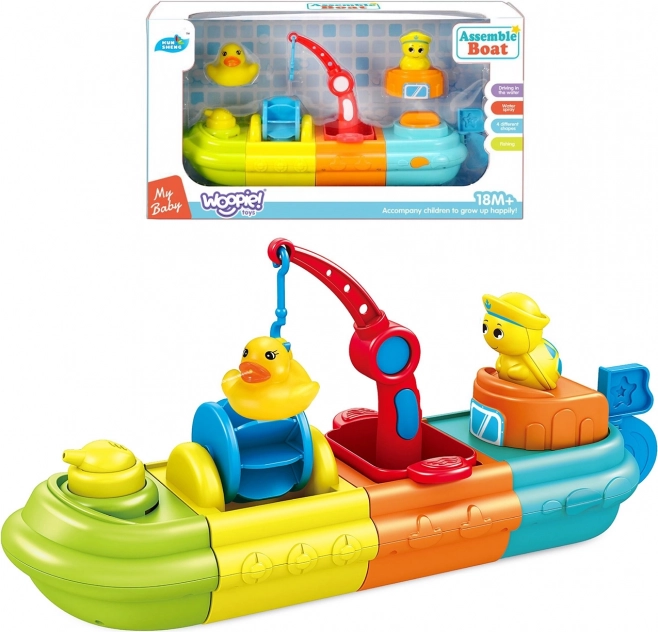 Badboot WOOPIE met kraan en waterrad