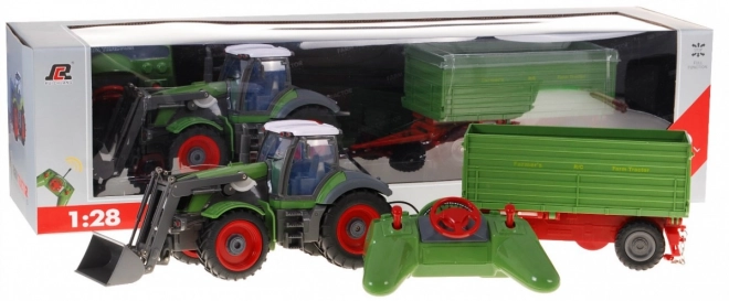 Tractor met laadbak en aanhanger voor kinderen 3+