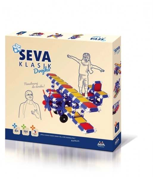 Bouwpakket SEVA KLASIK Dvojka plastic 366 stuks in doos 36x33,5x5cm