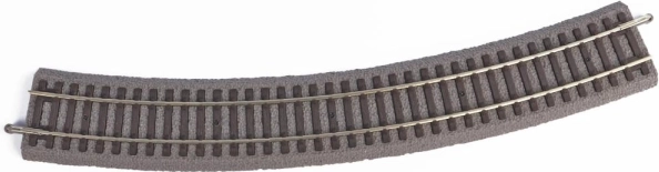 Piko bochtspoor R4 met bedding 30° H0
