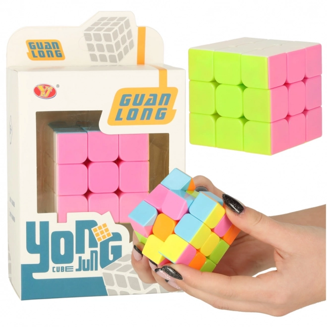 Puzzelkubus 3 x 3 neon