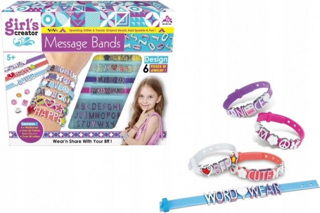 Set kleurrijke armbanden voor meisjes