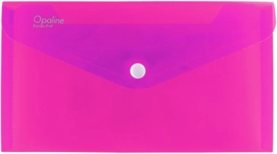 Documentenmap met drukknoop DL Opaline roze (verpakking 5 stuks)