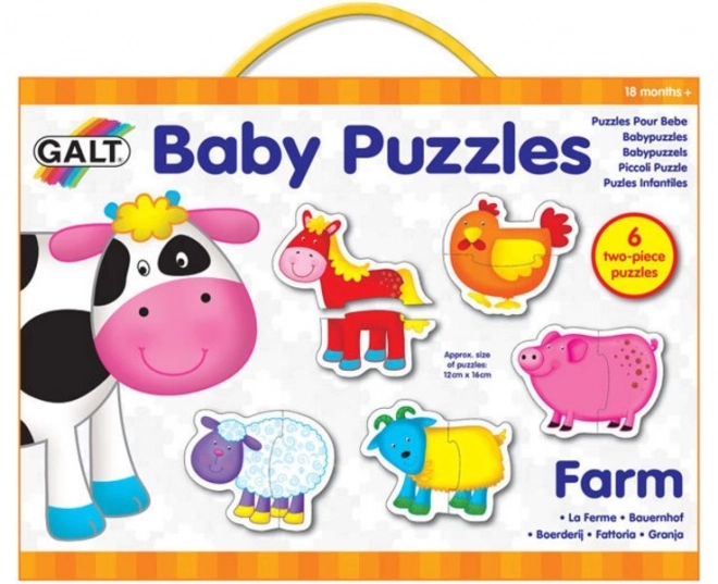 GALT Baby puzzel Boerderij 6x2 stukjes