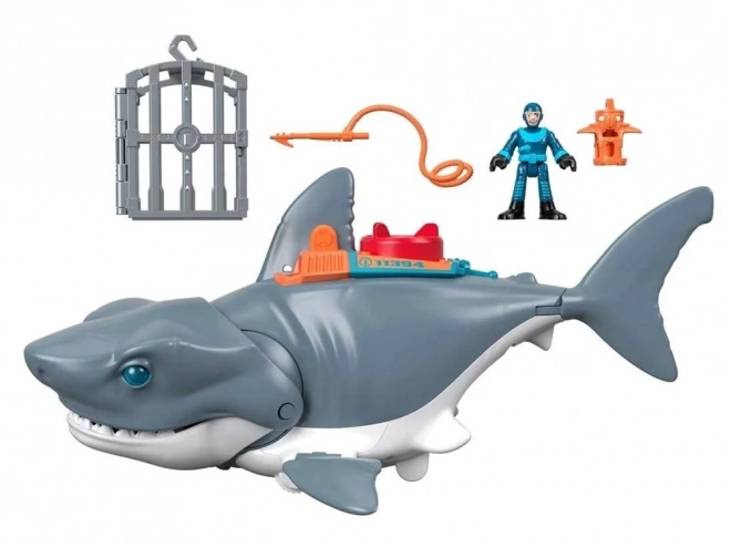 Mega Aanval Haaien Imaginext met Beweegbare Kaak