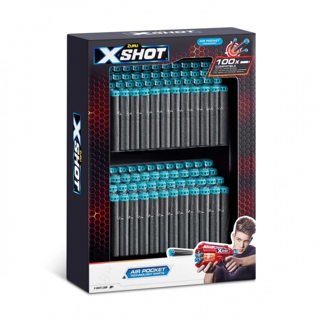 Set van 100 X-Shot Excel schuimkogels