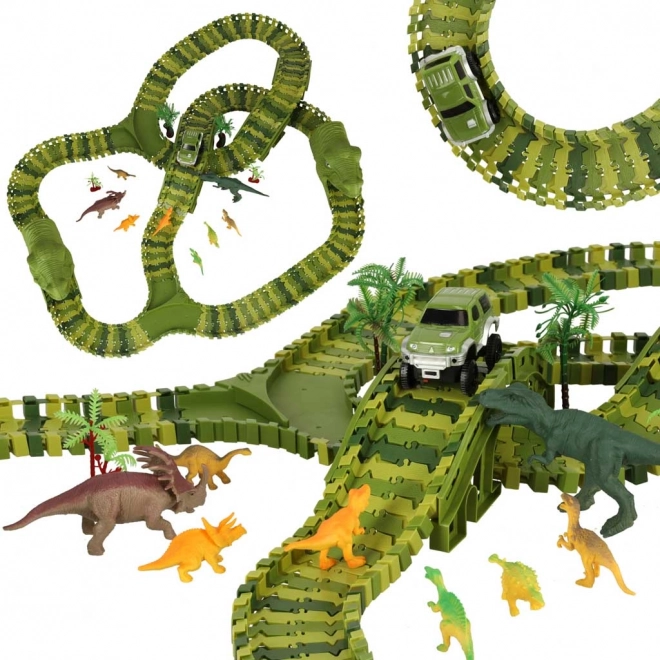 Dinosaurus racebaan met auto's 240 onderdelen