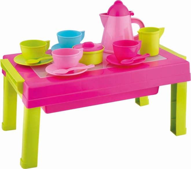 Androni Koffieset met opklaptafeltje 2 in 1 - 17 delen