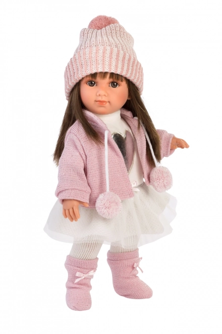 Llorens 53528 SARA - realistische pop met een zacht stoffen lichaam - 35 cm