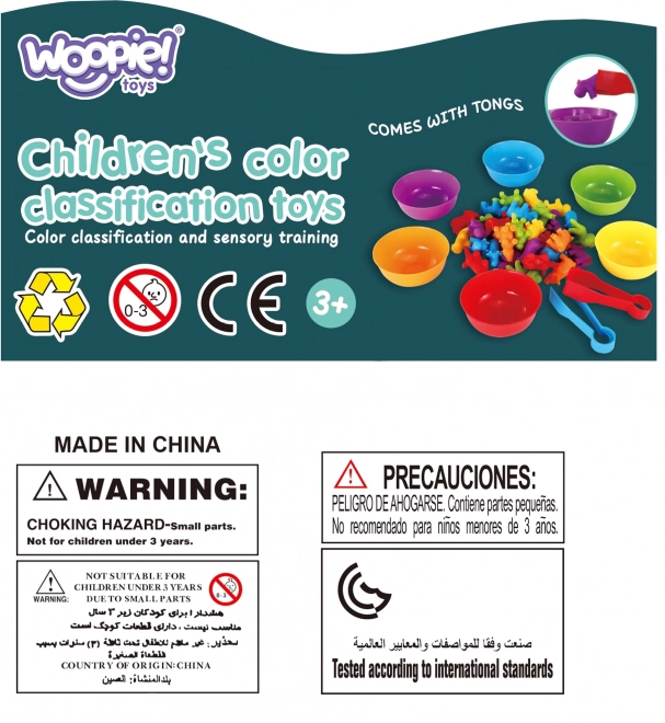 Woopie educatieve set Montessori voor het leren tellen en kleuren sorteren Zee wereld 111 stuks
