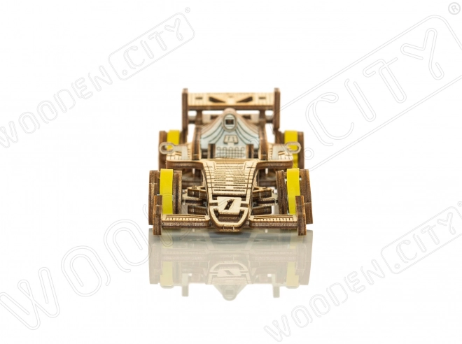 WOODEN CITY 3D puzzel Raceauto Bolid 108 onderdelen