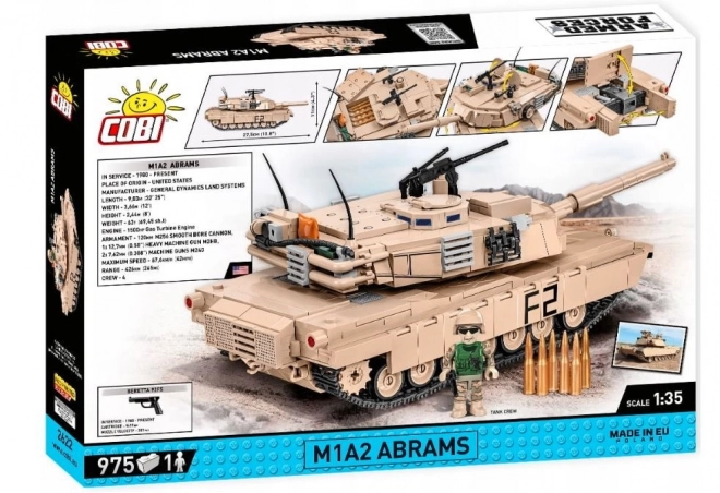 COBI 2622 Gewapende Strijdkrachten Abrams M1A2, 1:35, 982 st, 1 figuur