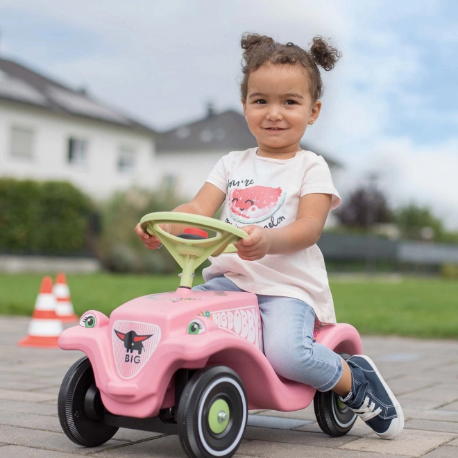 Loopauto BIG BOBBY CAR CLASSIC roze met bloemetjes