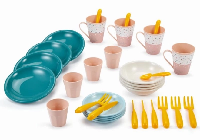 Buntes Kunststoff-Picknickgeschirr-Set