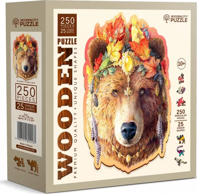 WOODEN CITY Houten puzzel Stijlvolle beer 250 stukken EKO