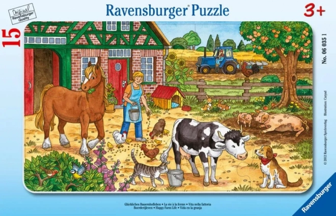 Puzzle 15 Teile - Leben auf dem Bauernhof