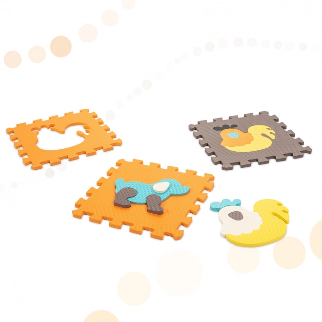 Kleurige schuimpuzzel met diertjes en omheining - 25 stuks