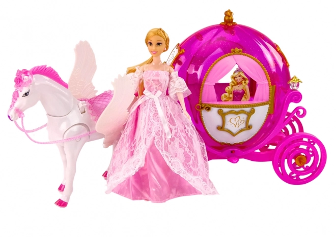 Magische set met paardenkoets en prinses