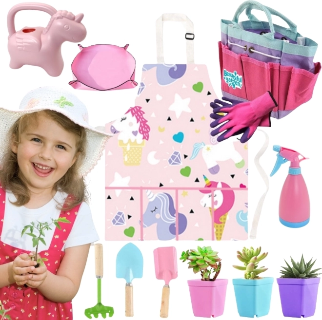 Woopie set voor kleine tuinier 18 stuks Eenhoorn