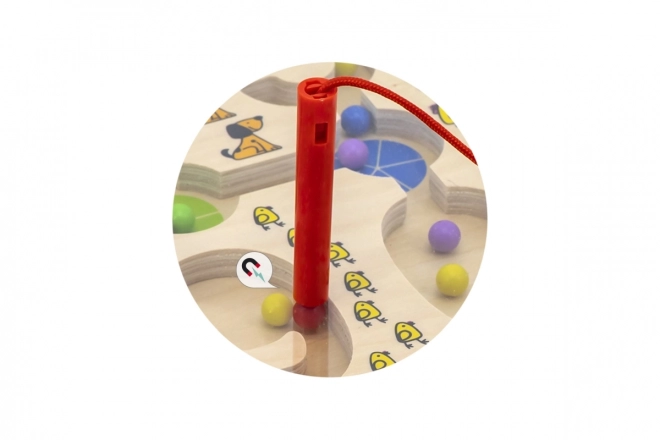 Houten magnetisch labyrint - cijfers