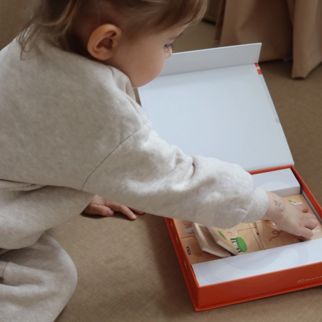 Houten puzzel met tegengestelde afbeeldingen VIGA