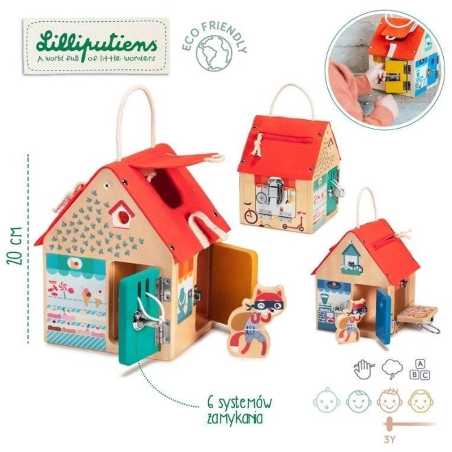 Lilliputiens – houten huisje met sloten