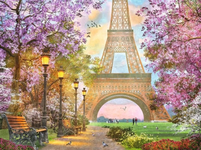 Puzzle 1500 pièces romance parisienne