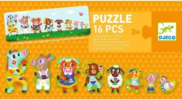 DJECO Puzzle Big and Small on the Farm