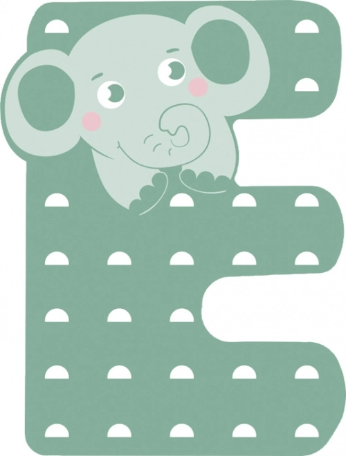 Houten letter E