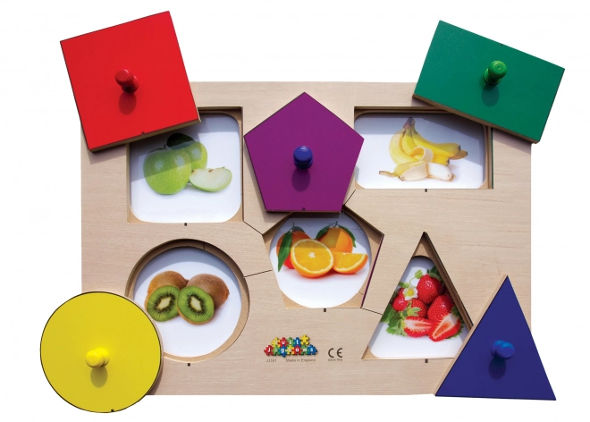 Just Jigsaws Houten Puzzelvormen en Geheugen 6 stukken en 4 sjablonen