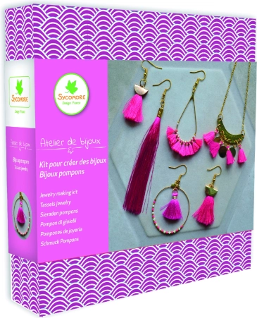 Creatieve set voor het maken van sieraden met franjes