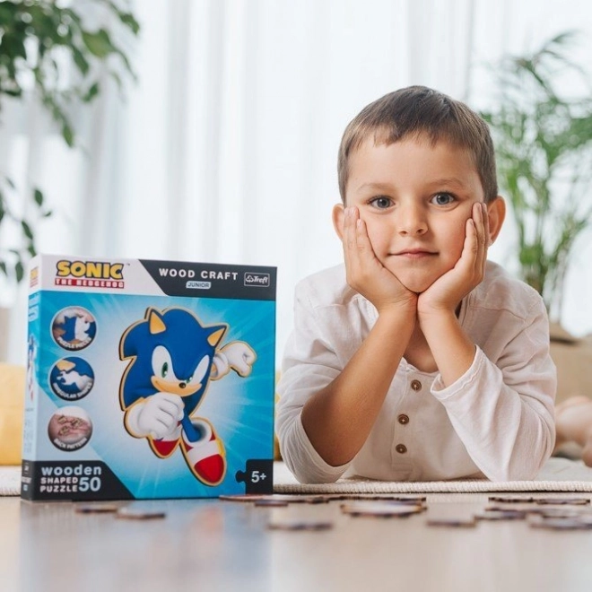 Houten puzzel Sonic 50 stukjes