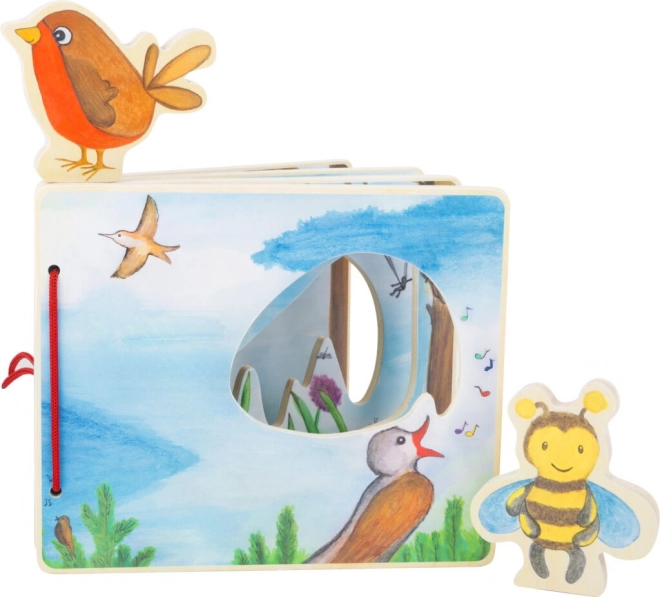 Small Foot Houten prentenboekje met bijtje