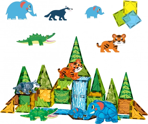 Creative builds with a moving waterfall