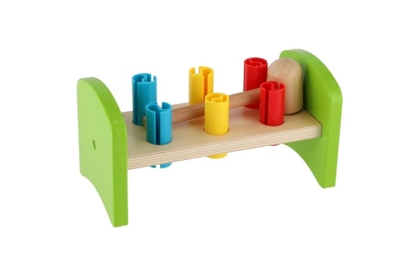 Houten hamer met plastic pinnen Classic World