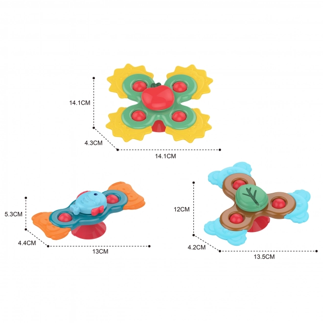 Woopie kind sensorische educatieve spinner 3in1 in kleurrijk ontwerp