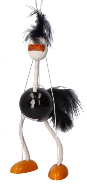 Wooden Ostrich Marionette