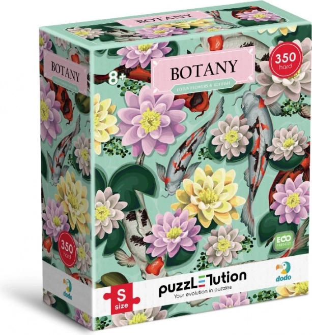 Puzzle Botanique : Fleurs de lotus et carpes koï 350 pièces