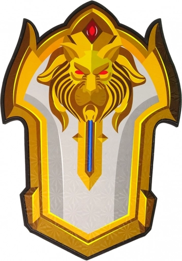 Decorative shield with lion elements