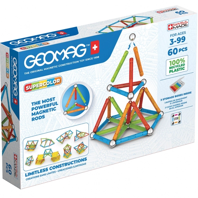 Supercolor Magnetic Blocks 60 Elements