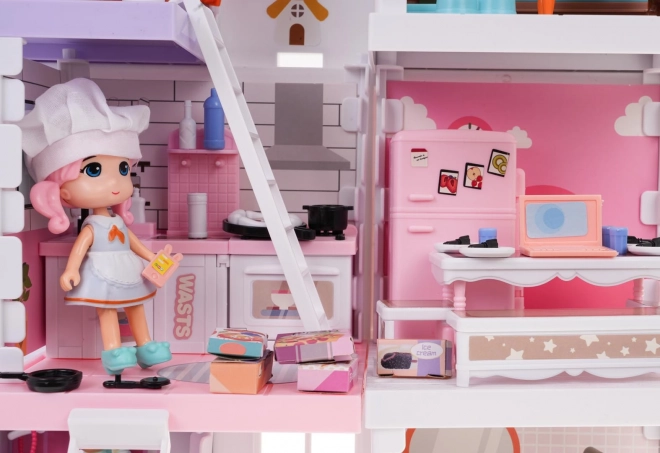 Poppenhuis met accessoires