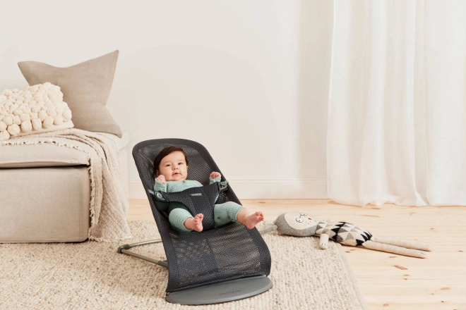 BABYBJORN - Wipstoeltje BLISS MESH - Parelroze –  Antraciet