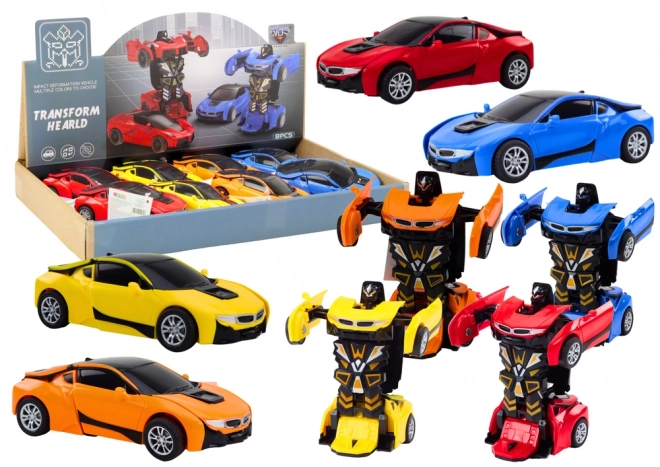auto-robot 2v1 veranderende robot in 4 kleuren