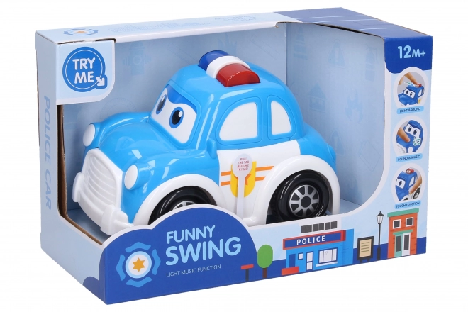 Politieauto met effecten 15 cm