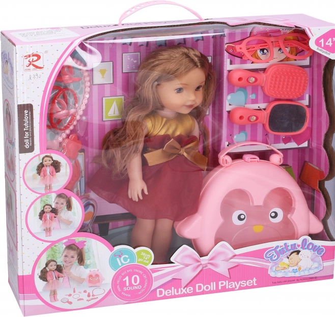 Pop met accessoires Maat 35cm