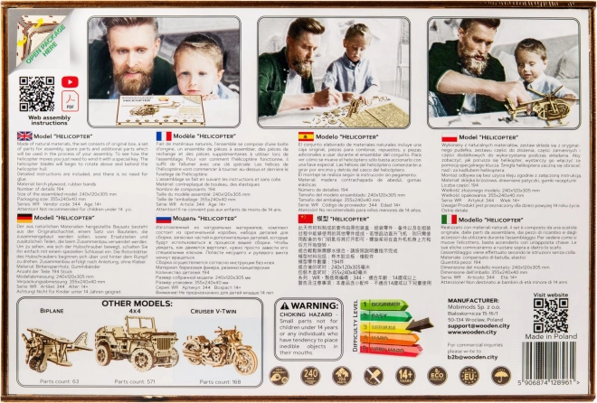 Houten 3D-puzzel helikopter