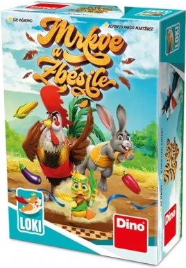 Jeu de cartes de course pour enfants Dino Carottes à fond