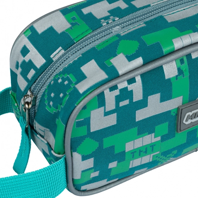 MINECRAFT etui Zilveren Creeper