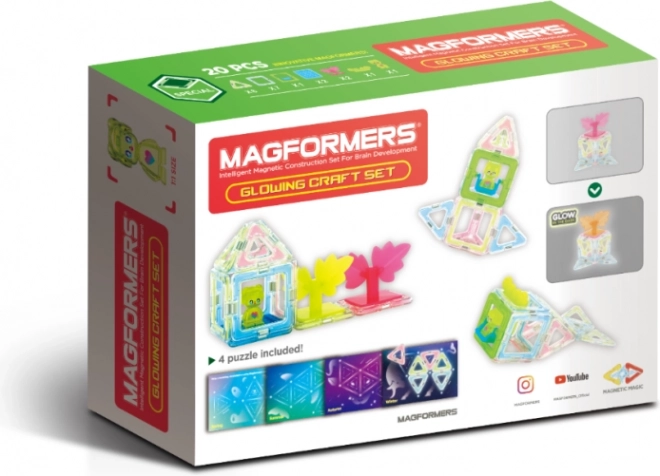 Magformers Leuchtende Bausatz 20 Stücke