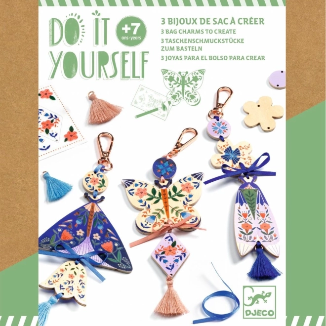 DIY Wooden Butterfly Charms by DJECO